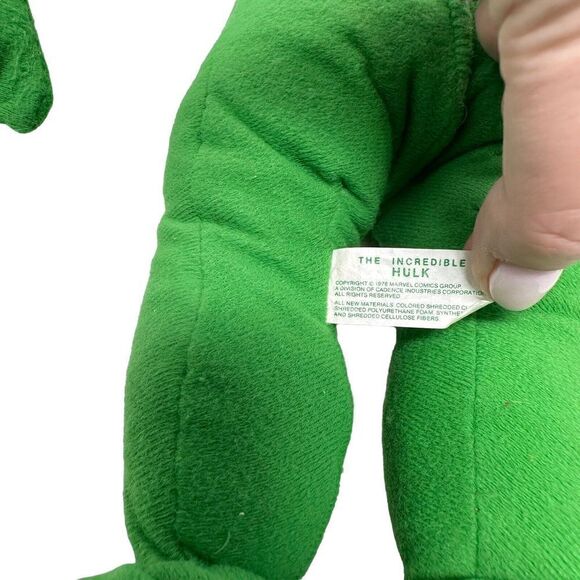 Vintage Knickerbocker Plush Toy 1978 The Incredible Hulk Super Hero No Shorts - Picture 4 of 7